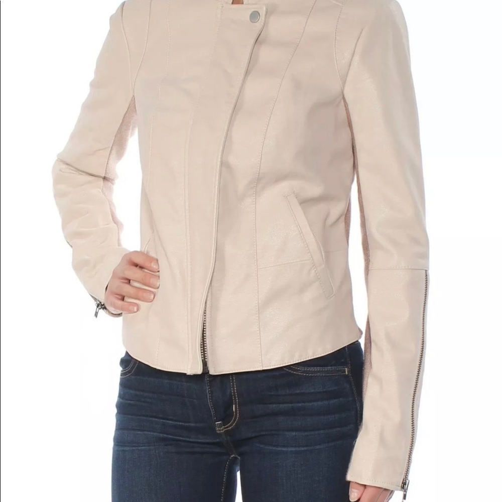 Free people Rose faux leather jacket